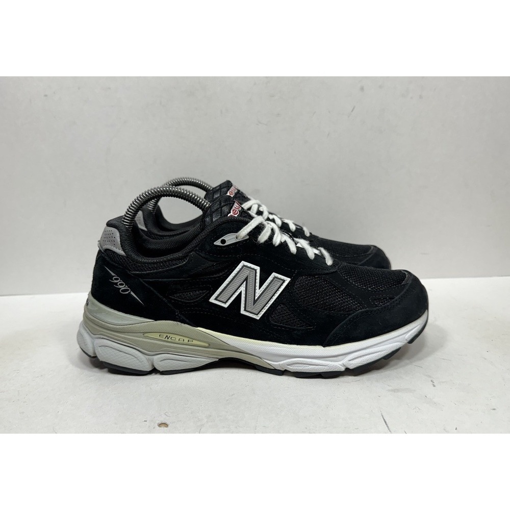New Balance 990v3 W990BK3 Black Suede Running Shoes Womens 8.5 D Made in USA